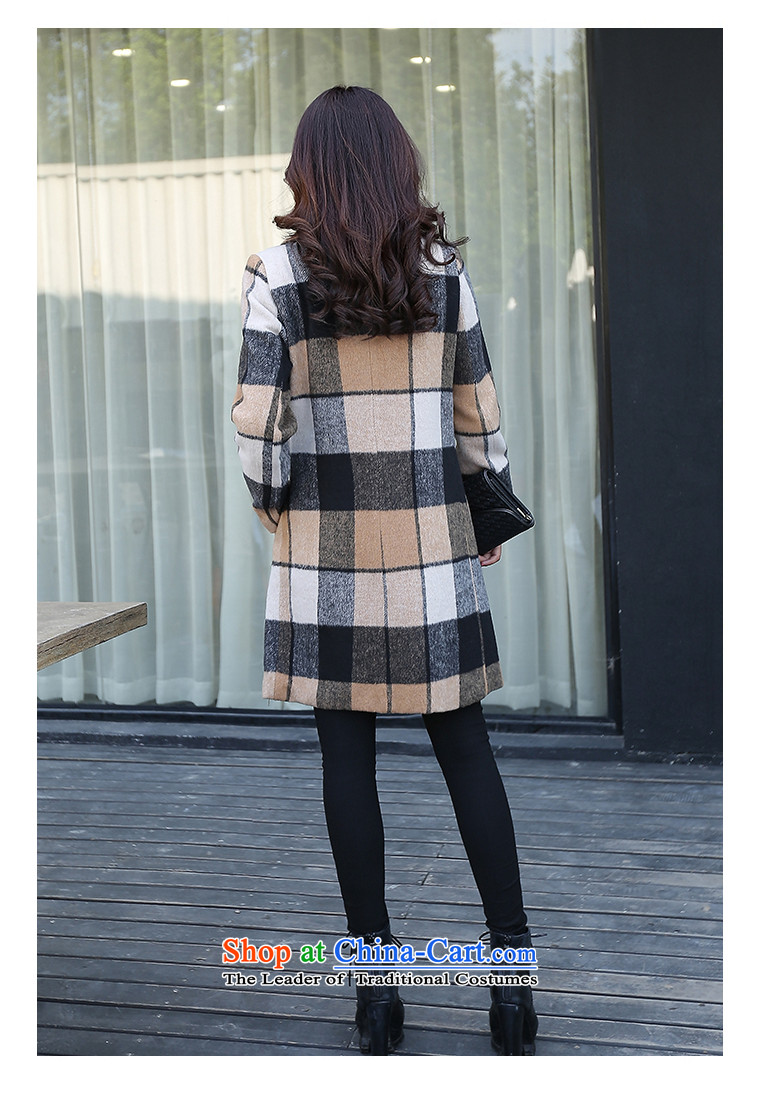 Mrs medium to long term friendship gross? 2015 autumn and winter coats of Korean version of the new trendy Sau San latticed gross? female gray XXL pictures jacket, prices, brand platters! The elections are supplied in the national character of distribution, so action, buy now enjoy more preferential! As soon as possible.