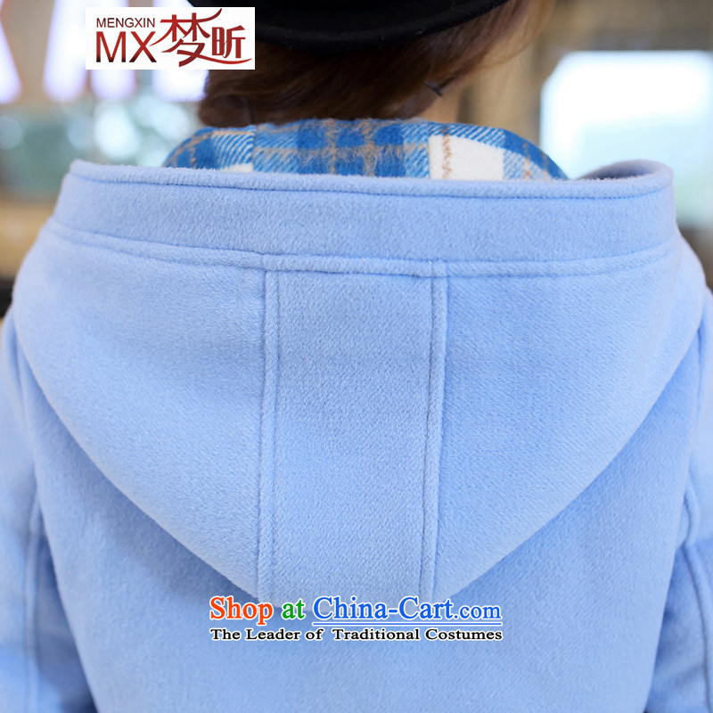 The litany of preppy girls replace 2015 winter clothing new Korean students wool coat girl in cultivating the so long a wool coat lady thick dark blue T-shirt , L, dream-heun ( , , , ) MENGXIN shopping on the Internet