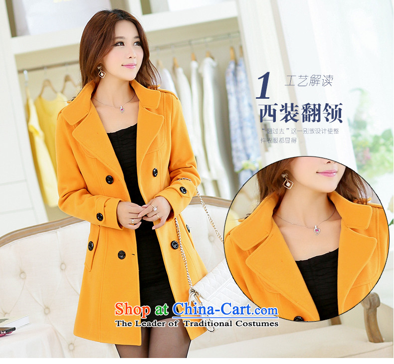 Night table 2015 autumn and winter wind new coats jacket in cultivating the so long coats female S151 gross? Yellow XL Photo, prices, brand platters! The elections are supplied in the national character of distribution, so action, buy now enjoy more preferential! As soon as possible.