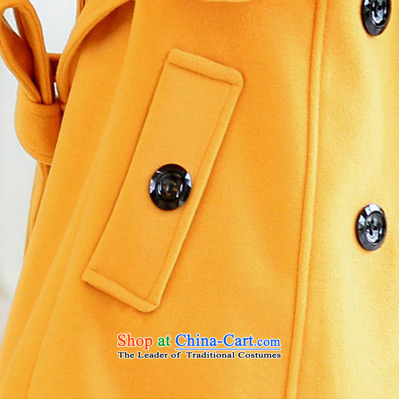 Night table 2015 autumn and winter wind new coats jacket in cultivating the so long coats female S151 gross? Yellow XL, night tables (yelanfengjing wind) , , , shopping on the Internet
