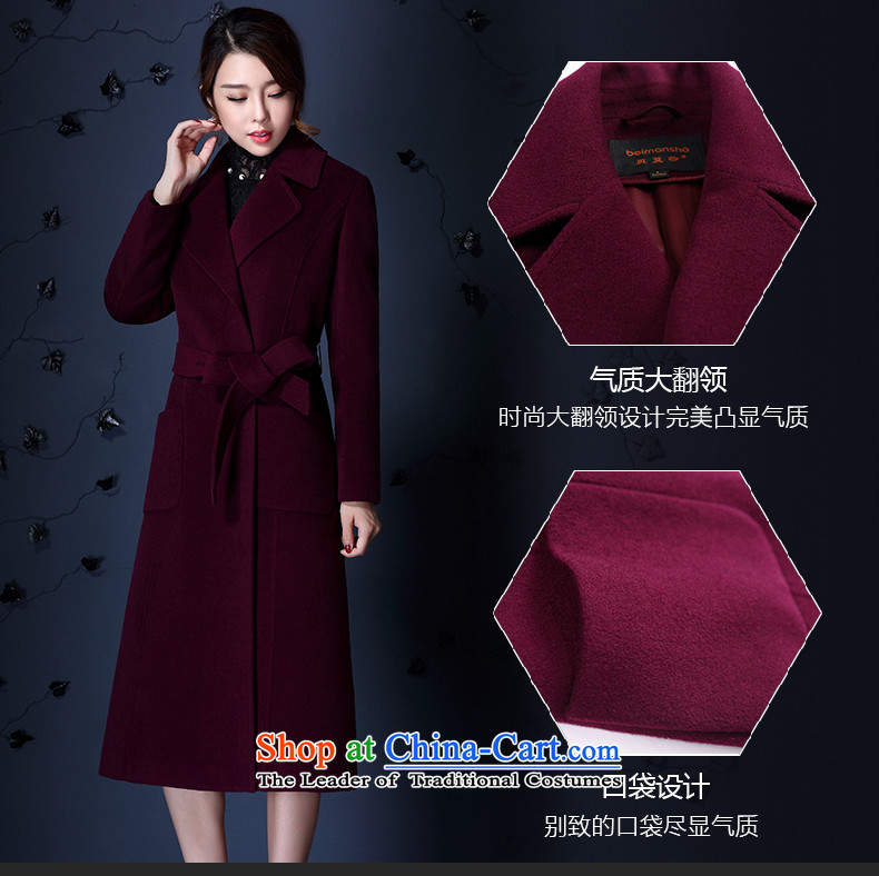 Addis Ababa Elizabeth 2015 autumn and winter Overgrown Tomb new gross jacket Korean? system with high-end products in long coats of female purple cashmere 2XL Photo, prices, brand platters! The elections are supplied in the national character of distribution, so action, buy now enjoy more preferential! As soon as possible.