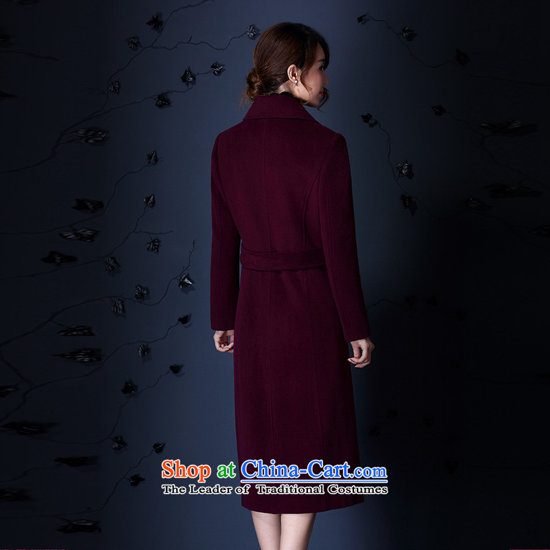 Addis Ababa Elizabeth 2015 autumn and winter Overgrown Tomb new gross jacket Korean? system with high-end products in long coats of female purple cashmere 2XL, Addis Ababa Overgrown Tomb sa shopping on the Internet has been pressed.