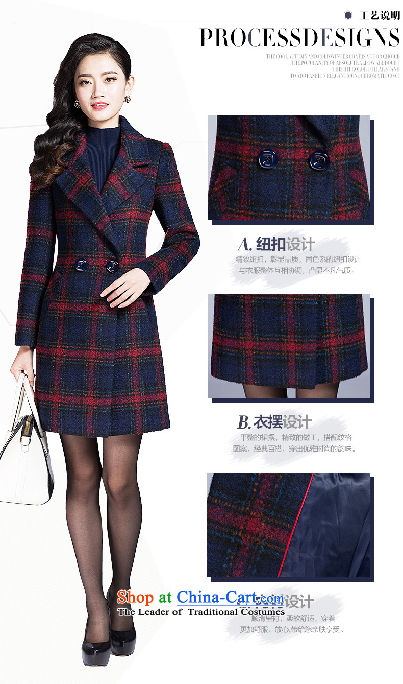 In 2015, the Cayman autumn and winter in new long lapel a grain Gross deduction jacket upscale elegance? wild Plaid Foutune of graphics and red T-shirt thin wool S L picture, prices, brand platters! The elections are supplied in the national character of distribution, so action, buy now enjoy more preferential! As soon as possible.