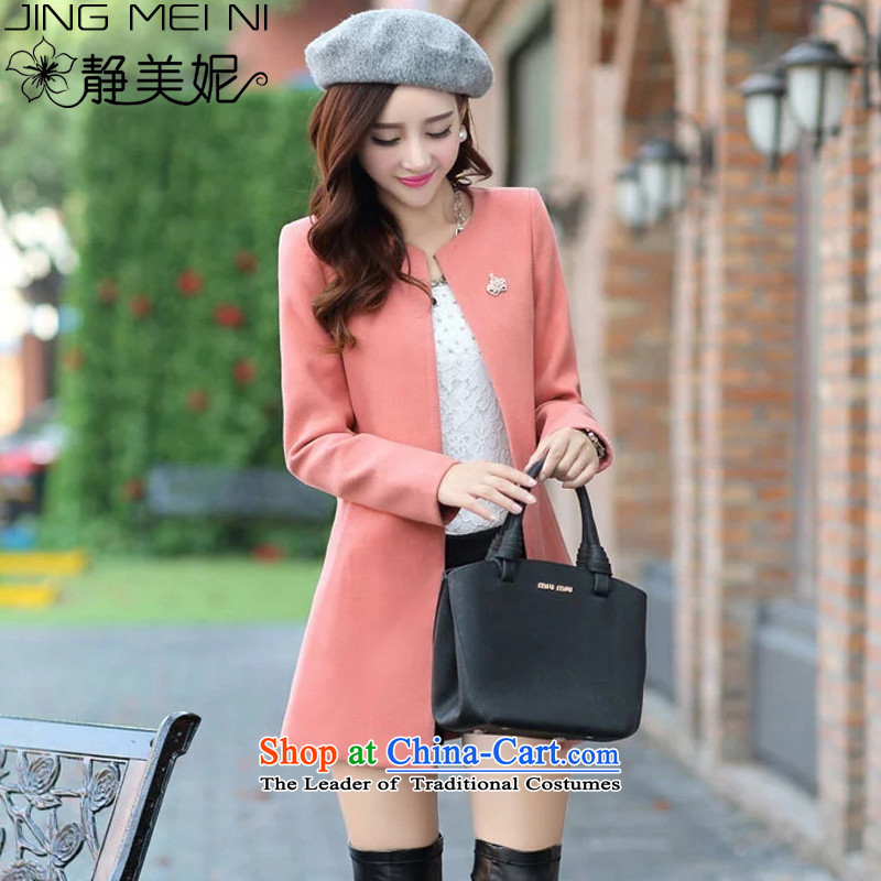 Jing Mei Li 2015 winter for women in large Korean long coats J9320 gross? * S*, pink Ching Mei Li , , , shopping on the Internet
