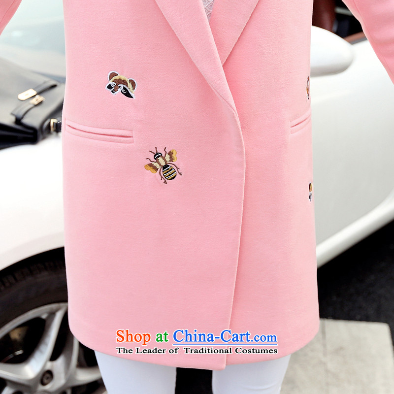 Vera wind 2015 autumn and winter new women won a deduction of Sau San edition loose larger gross girls jacket? long hair? windbreaker female pink , L, Vera winds (W-LAFONT) , , , shopping on the Internet