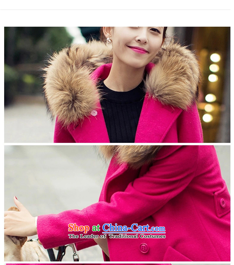 The suspension of Yuen Chau New) 2015 Korean long hair in Sau San coats of female jacket? RED M picture, prices, brand platters! The elections are supplied in the national character of distribution, so action, buy now enjoy more preferential! As soon as possible.