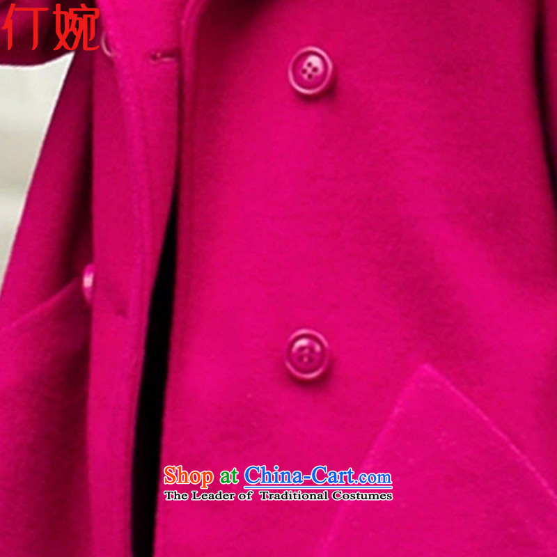 The suspension of Yuen Chau New) 2015 Korean long hair in Sau San coats of female jacket? Red M lost Yuen (wan) , , , ding shopping on the Internet
