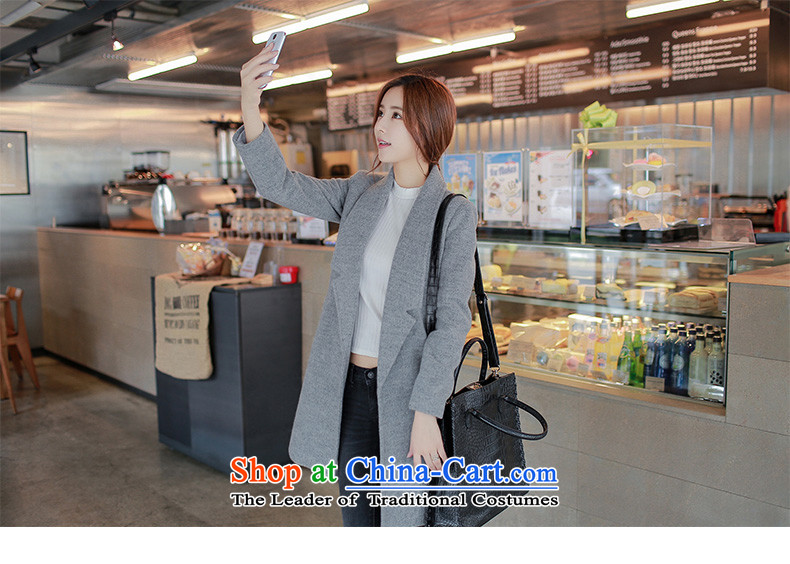 Elizabeth City : 2015 autumn and winter new thick Sau San Korean girl in gross? jacket long OL without a version of cardigan a wool coat S8180 GRAY M paras. 105-115 catty picture, prices, brand platters! The elections are supplied in the national character of distribution, so action, buy now enjoy more preferential! As soon as possible.