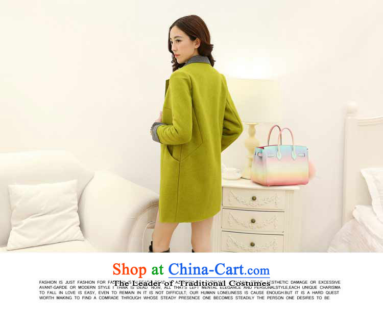 Princess Elizabeth 2015 Autumn Lin new for women Korean jacket fall? gross Sau San large a wool coat female M16951 GREEN XL Photo, prices, brand platters! The elections are supplied in the national character of distribution, so action, buy now enjoy more preferential! As soon as possible.