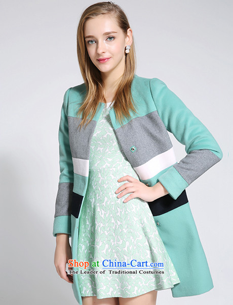 Chaplain who winter clothing new women's stylish round-neck collar knocked color stitching wild leisure warm wool gross jacket, gray and green 170/92A/XL? Picture, prices, brand platters! The elections are supplied in the national character of distribution, so action, buy now enjoy more preferential! As soon as possible.