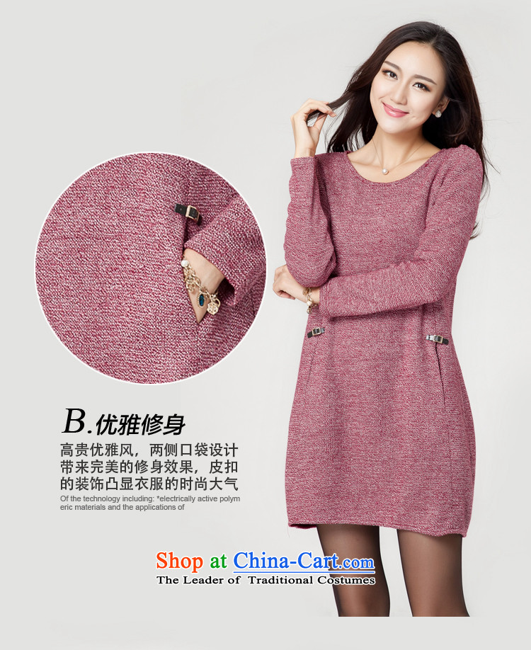 The interpolator auspicious for larger women 2015 Fall/Winter Collections new thick mm thin to increase video stylish and simple temperament knitted dresses K038 long-sleeved red 3XL picture, prices, brand platters! The elections are supplied in the national character of distribution, so action, buy now enjoy more preferential! As soon as possible.