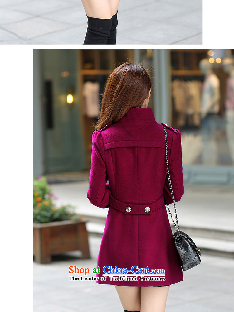 Contee Ah 2015 autumn and winter new Korean Women's jacket coat? In long long-sleeved coats female 7017# gross? wine red L picture, prices, brand platters! The elections are supplied in the national character of distribution, so action, buy now enjoy more preferential! As soon as possible.