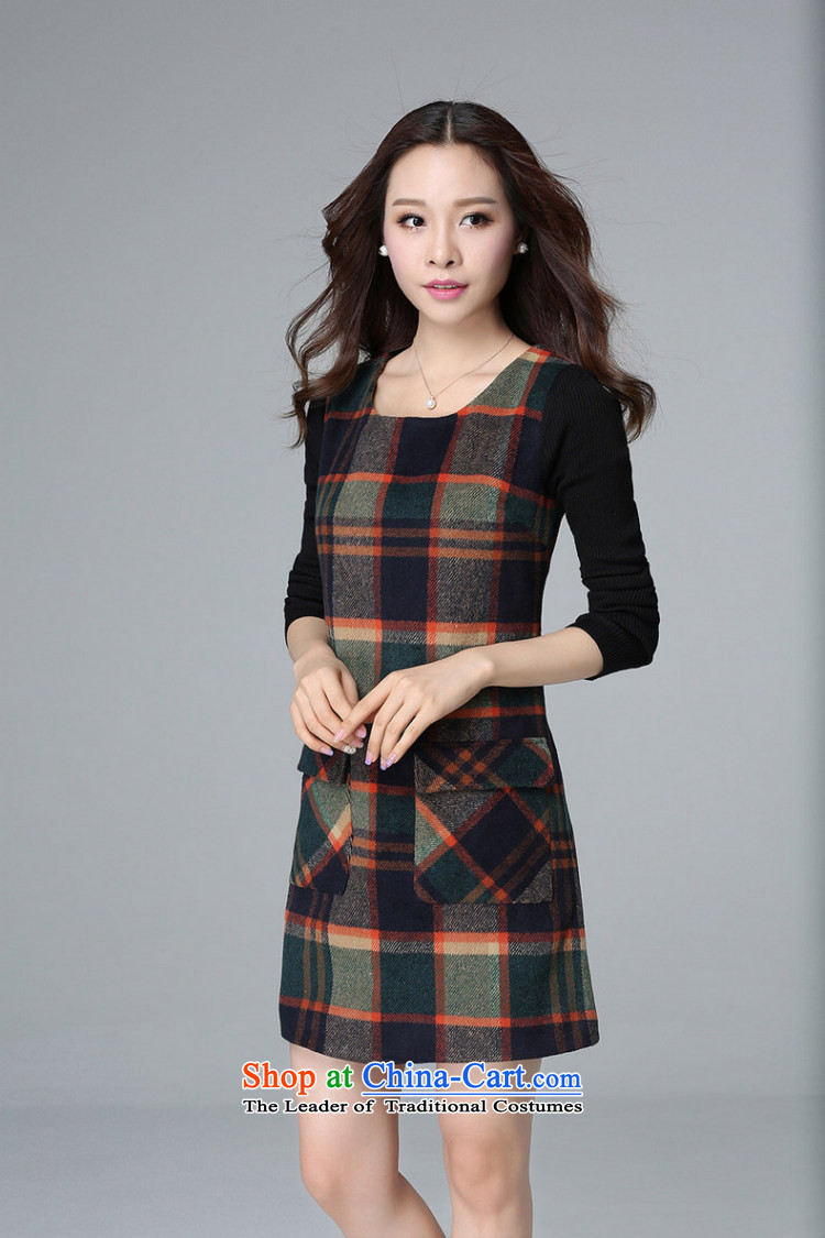 C.o.d. thick mm2015 autumn boxed version won a trendy new gross? latticed xl dresses larger female Korean 3XL dark green cuff knitting picture, prices, brand platters! The elections are supplied in the national character of distribution, so action, buy now enjoy more preferential! As soon as possible.