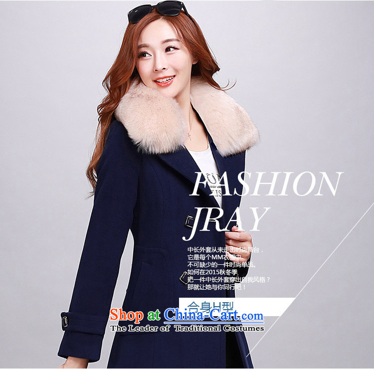 Oehe 2015 autumn and winter new Korean version in the long jacket, Sau San stylish girl video thin lapel long-sleeved red cloak? gross L picture, prices, brand platters! The elections are supplied in the national character of distribution, so action, buy now enjoy more preferential! As soon as possible.