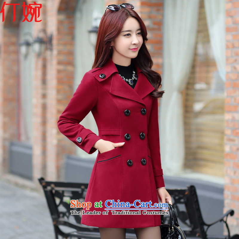 The suspension of 2015 Winter Yuen new Korean female coats of Sau San Mao? graphics in the thin long hair? 5896 English thoroughbred , L, lose the jacket Yuen (wan) , , , ding shopping on the Internet