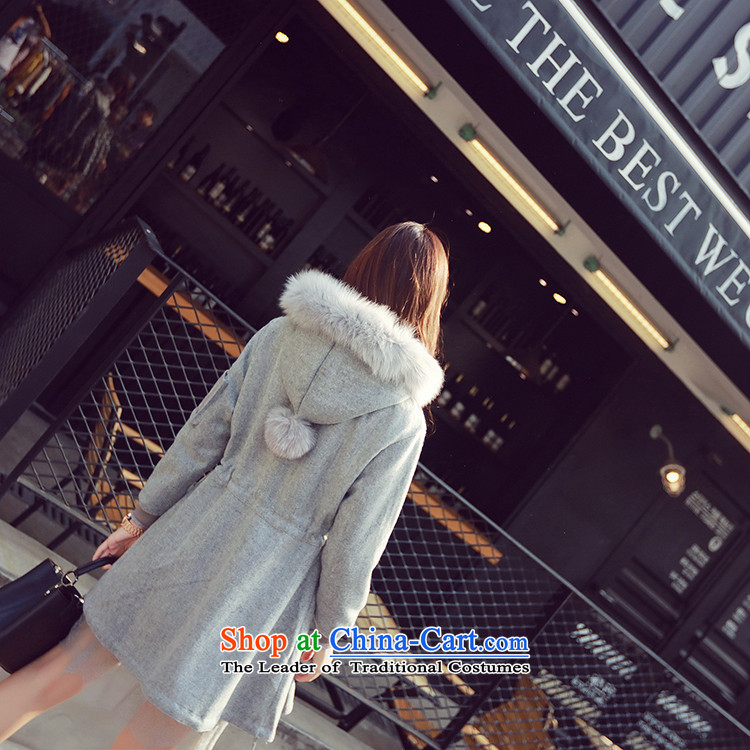 West small new 2015 Fall/Winter Collections in long jacket female Sau San? female wt00180 gross coats  gray M picture, prices, brand platters! The elections are supplied in the national character of distribution, so action, buy now enjoy more preferential! As soon as possible.