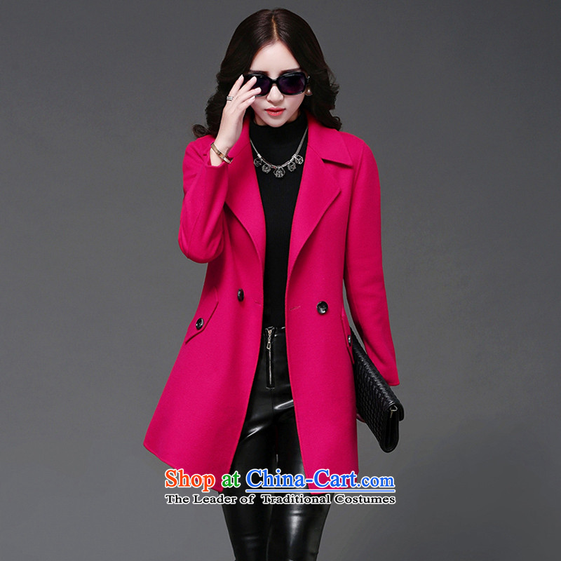 Arthur magic yi 2015 Fall/Winter Collections new graphics thin hair? female Korean coats temperament in Sau San long hair a girl in red XXL, jacket Arthur Magic Yi shopping on the Internet has been pressed.