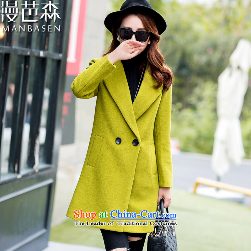 Diffuse and gross sum? 2015 autumn and winter coats women for women new stylish Korean video thin hair so Sau San jacket in female long)? sub-orange M man and sum shopping on the Internet has been pressed.