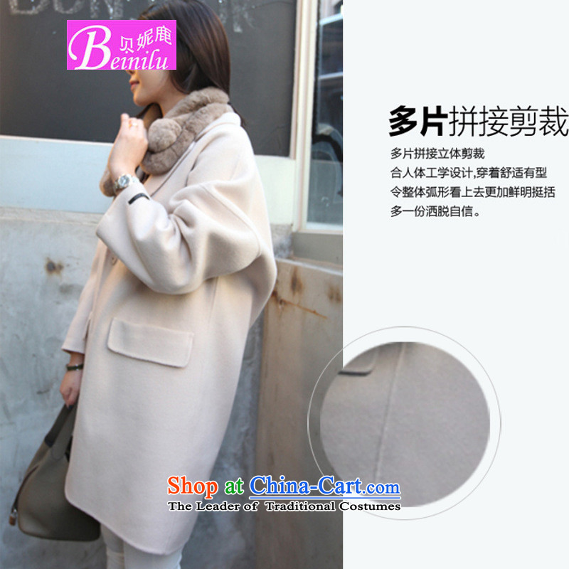 Connie Deer 2015 Autumn Addis Ababa new for women in Korean candy colored long)?? jacket coat gross sub female gray-blue , Addis Ababa Connie deer (beinilu) , , , shopping on the Internet
