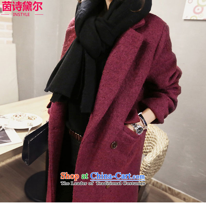 Athena Chu Poetry, 2015 Version won long coats gross? female Sau San wool coat female long-sleeved?? a wool coat 5582 wine red XXL, Athena poetry, , , , shopping on the Internet