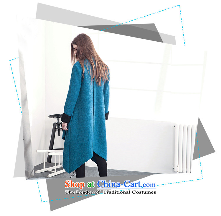 The autumn and winter knocked color ANUZA2015 lapel irregular loose set up conference in gross wool long coats? Jacket Blue    M  for pictures, pp. 155-168 price, brand platters! The elections are supplied in the national character of distribution, so action, buy now enjoy more preferential! As soon as possible.