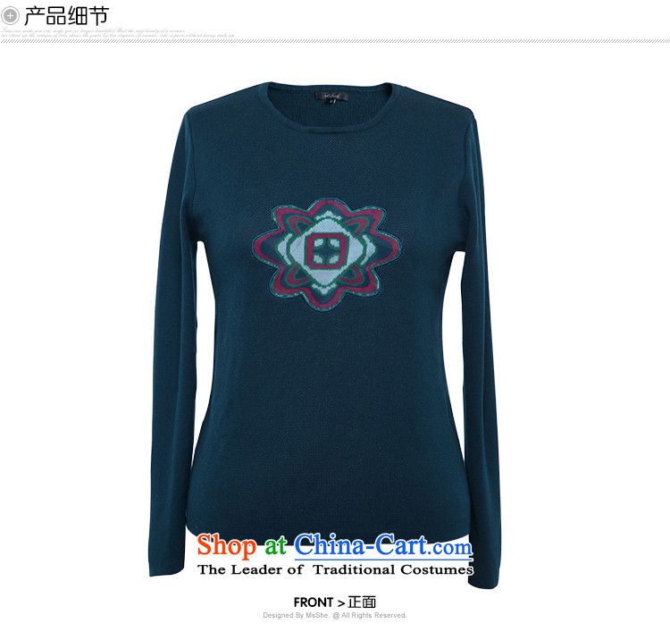 Msshe xl women 2015 new autumn and winter Fat MM jacquard round-neck collar warm sweater pullovers blue 5XL pictures from 8396, prices, brand platters! The elections are supplied in the national character of distribution, so action, buy now enjoy more preferential! As soon as possible.