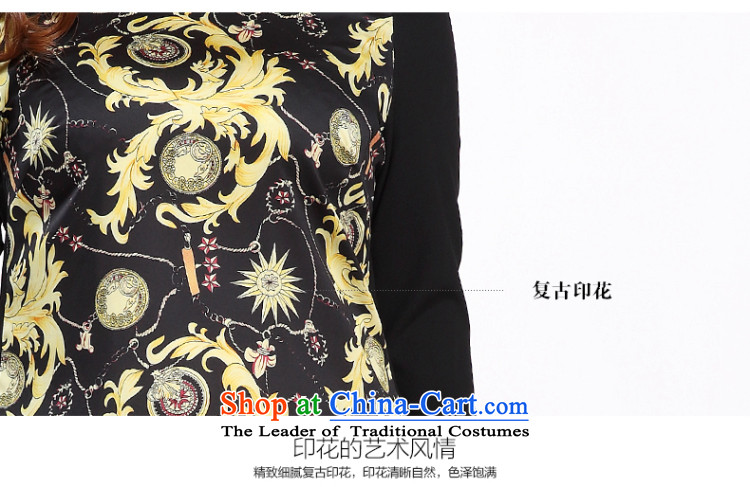 The former Yugoslavia Li Sau 2015 autumn large new mount female knocked color PU lapel stamp stretch long-sleeved shirt Foutune of 0832 Graphics thin black 4XL Photo, prices, brand platters! The elections are supplied in the national character of distribution, so action, buy now enjoy more preferential! As soon as possible.
