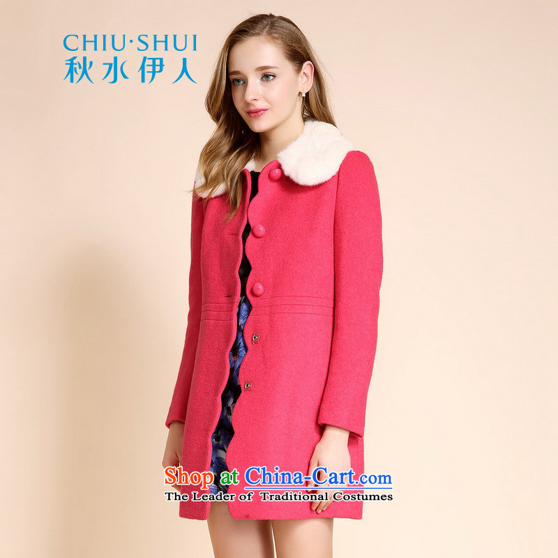 Chaplain who winter clothing new women's rabbit hair Washable Wool wavy edge wild warm minimalist gross? coats jacket plum 155/80A/S, chaplain who has been pressed shopping on the Internet