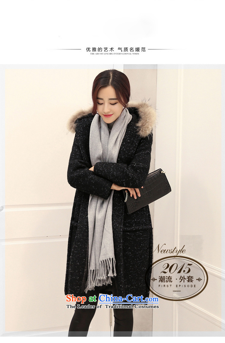 The 2015 Dili Blair Monrovia autumn and winter new women's coats female Korean version of this medium to long term, Western business suits Gross Gross Jacket coat?? female 797 black  L picture, prices, brand platters! The elections are supplied in the national character of distribution, so action, buy now enjoy more preferential! As soon as possible.