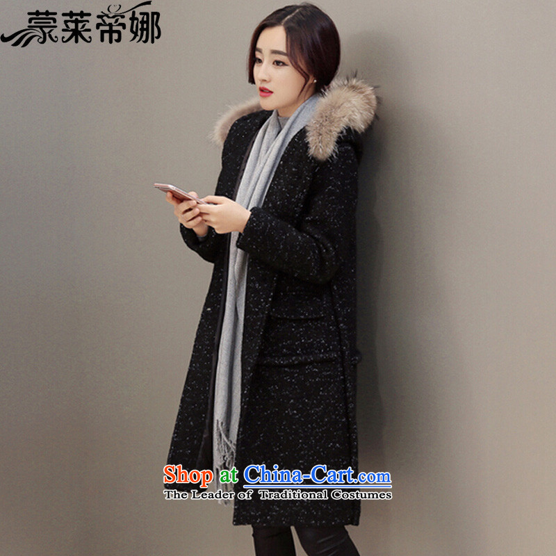 The 2015 Dili Blair Monrovia autumn and winter new women's coats female Korean version of this medium to long term, Western business suits Gross Gross Jacket coat?? female black  , L, Monrovia, 797 West NA , , , shopping on the Internet