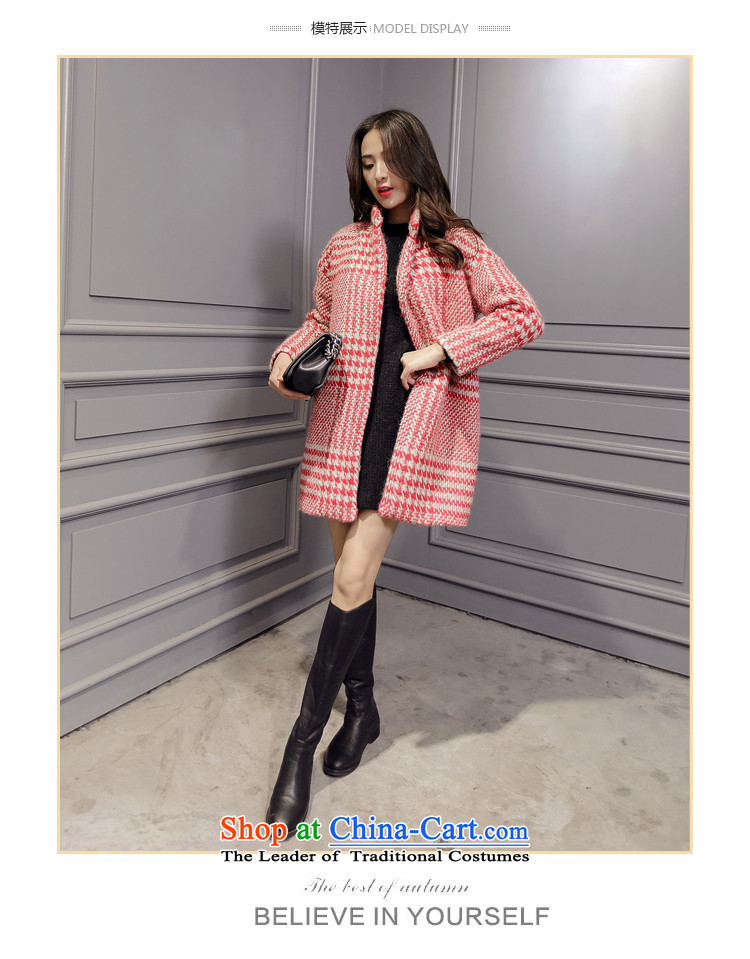 In 2015 autumn and winter pure new Korean version in the long hair of Sau San? coats thick jacket coat female MW80695? red grille M picture, prices, brand platters! The elections are supplied in the national character of distribution, so action, buy now enjoy more preferential! As soon as possible.