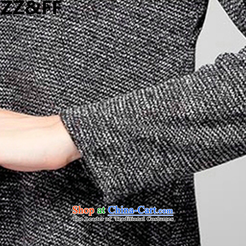 2015 new large Zz&ff Code women thick mm thick sister Korea Load Fall edition leave two long-sleeved Pullover knitwear gray T-shirt XXXXXL,ZZ&FF,,, shopping on the Internet