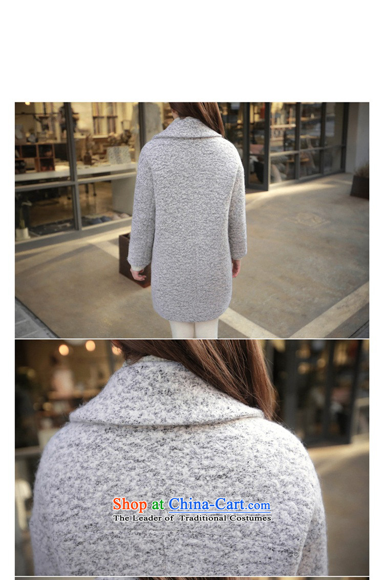 In accordance with the trailing edge is like a dream gross? 2015 autumn and winter jackets for women in new long loose wild leisure Korean thick gray coat S picture, prices, brand platters! The elections are supplied in the national character of distribution, so action, buy now enjoy more preferential! As soon as possible.