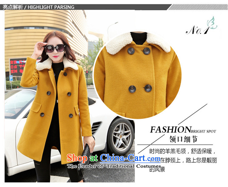 The law was in Dili Qi 2015 autumn and winter new Korean thick Lamb Wool reverse collar double-jacket loose video gross? thin, long (A type a wool coat female green XXL picture, prices, brand platters! The elections are supplied in the national character of distribution, so action, buy now enjoy more preferential! As soon as possible.