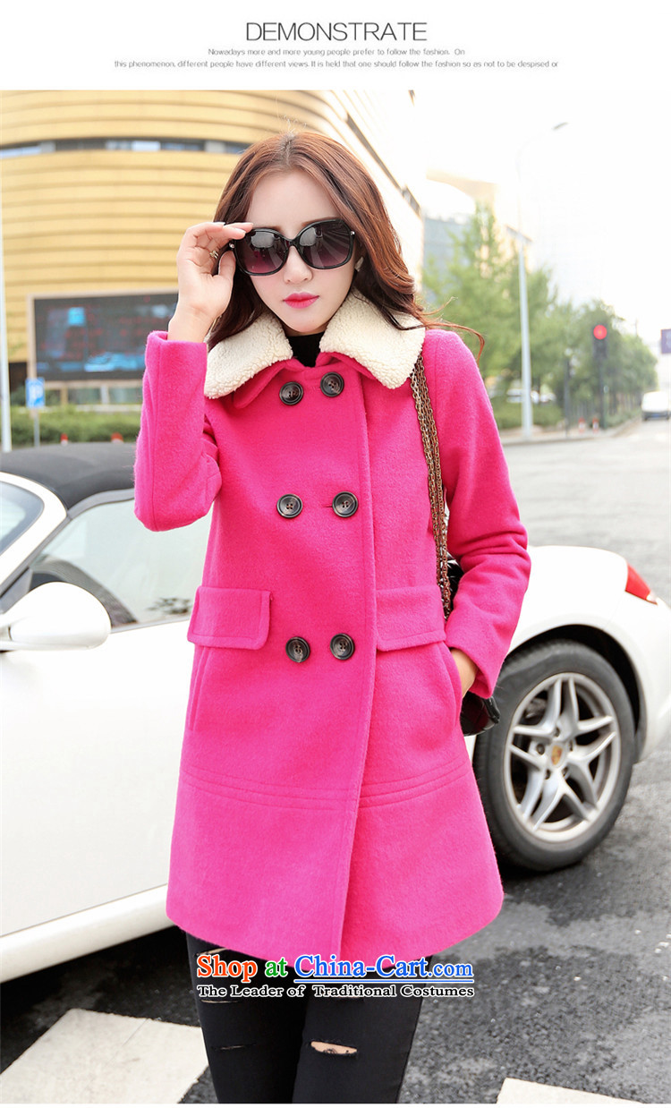 The law was in Dili Qi 2015 autumn and winter new Korean thick Lamb Wool reverse collar double-jacket loose video gross? thin, long (A type a wool coat female green XXL picture, prices, brand platters! The elections are supplied in the national character of distribution, so action, buy now enjoy more preferential! As soon as possible.