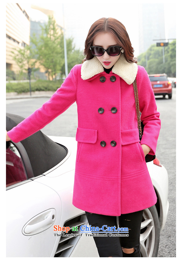 The law was in Dili Qi 2015 autumn and winter new Korean thick Lamb Wool reverse collar double-jacket loose video gross? thin, long (A type a wool coat female green XXL picture, prices, brand platters! The elections are supplied in the national character of distribution, so action, buy now enjoy more preferential! As soon as possible.