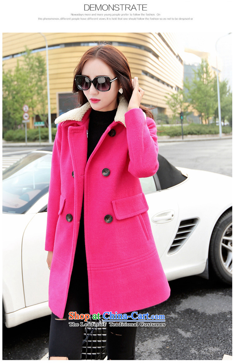 The law was in Dili Qi 2015 autumn and winter new Korean thick Lamb Wool reverse collar double-jacket loose video gross? thin, long (A type a wool coat female green XXL picture, prices, brand platters! The elections are supplied in the national character of distribution, so action, buy now enjoy more preferential! As soon as possible.