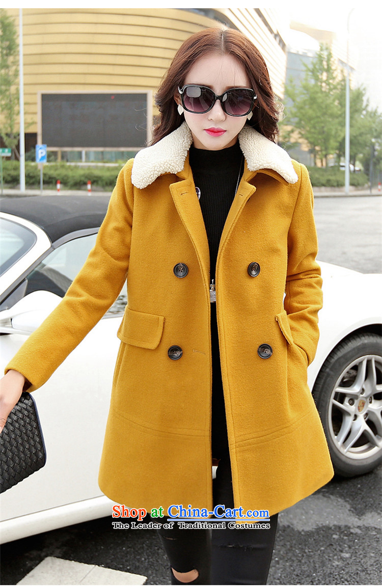 The law was in Dili Qi 2015 autumn and winter new Korean thick Lamb Wool reverse collar double-jacket loose video gross? thin, long (A type a wool coat female green XXL picture, prices, brand platters! The elections are supplied in the national character of distribution, so action, buy now enjoy more preferential! As soon as possible.