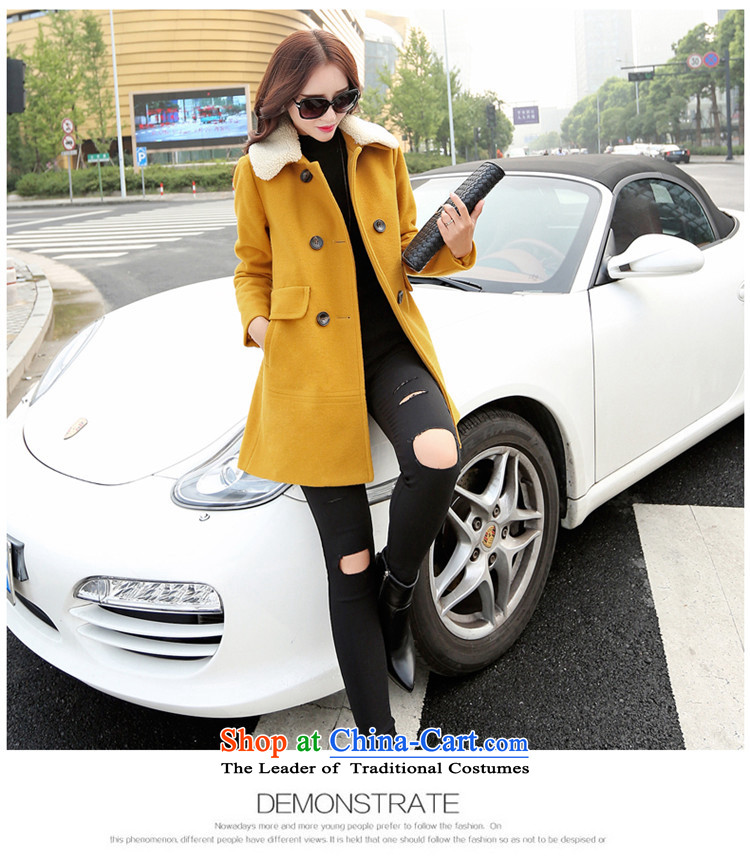 The law was in Dili Qi 2015 autumn and winter new Korean thick Lamb Wool reverse collar double-jacket loose video gross? thin, long (A type a wool coat female green XXL picture, prices, brand platters! The elections are supplied in the national character of distribution, so action, buy now enjoy more preferential! As soon as possible.