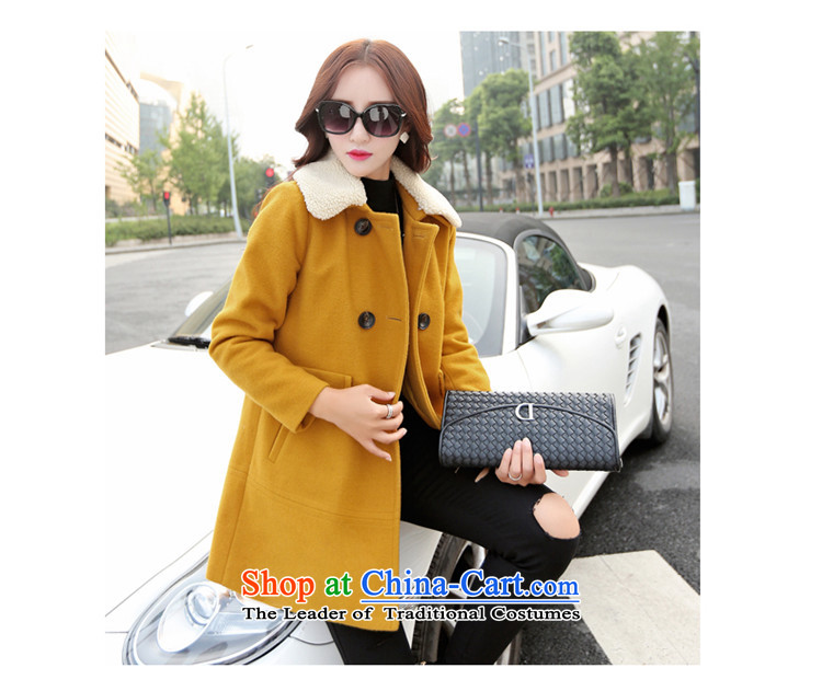 The law was in Dili Qi 2015 autumn and winter new Korean thick Lamb Wool reverse collar double-jacket loose video gross? thin, long (A type a wool coat female green XXL picture, prices, brand platters! The elections are supplied in the national character of distribution, so action, buy now enjoy more preferential! As soon as possible.