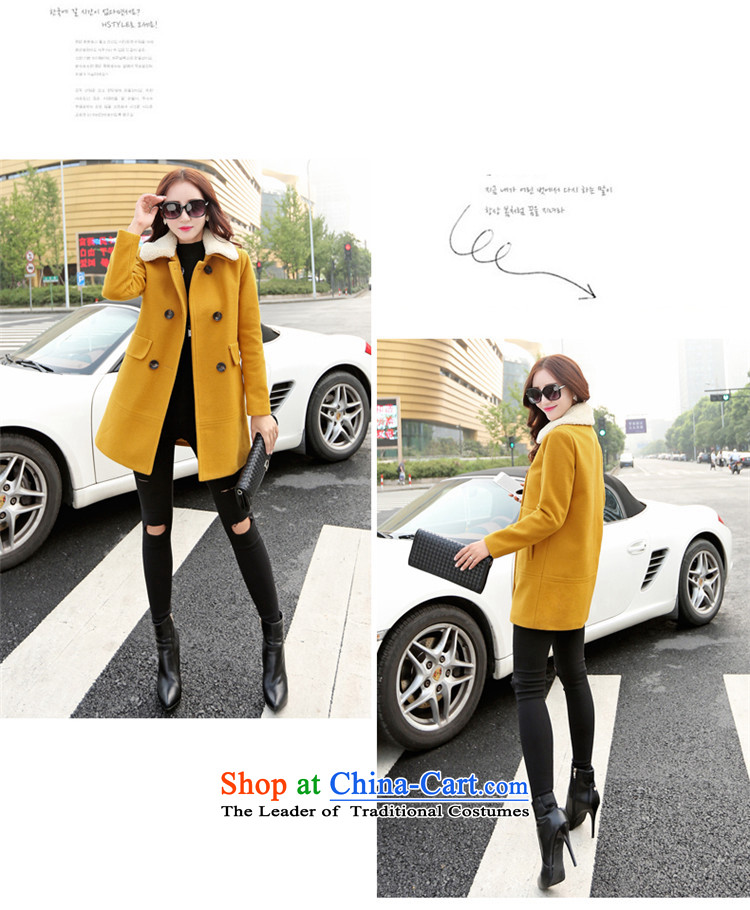 The law was in Dili Qi 2015 autumn and winter new Korean thick Lamb Wool reverse collar double-jacket loose video gross? thin, long (A type a wool coat female green XXL picture, prices, brand platters! The elections are supplied in the national character of distribution, so action, buy now enjoy more preferential! As soon as possible.