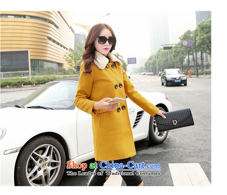 The law was in Dili Qi 2015 autumn and winter new Korean thick Lamb Wool reverse collar double-jacket loose video gross? thin, long (A type a wool coat female green XXL picture, prices, brand platters! The elections are supplied in the national character of distribution, so action, buy now enjoy more preferential! As soon as possible.