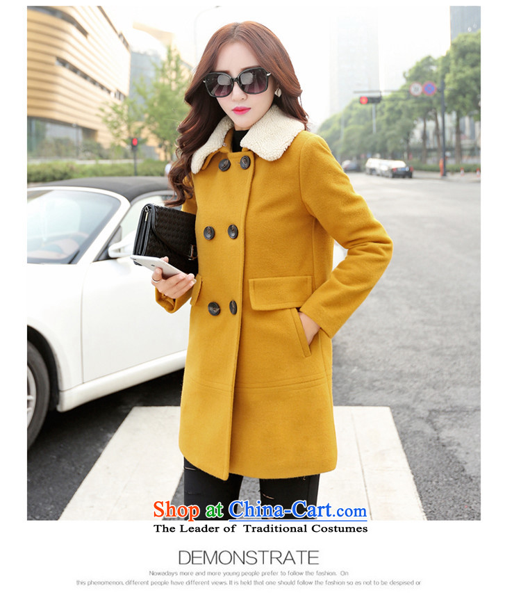 The law was in Dili Qi 2015 autumn and winter new Korean thick Lamb Wool reverse collar double-jacket loose video gross? thin, long (A type a wool coat female green XXL picture, prices, brand platters! The elections are supplied in the national character of distribution, so action, buy now enjoy more preferential! As soon as possible.