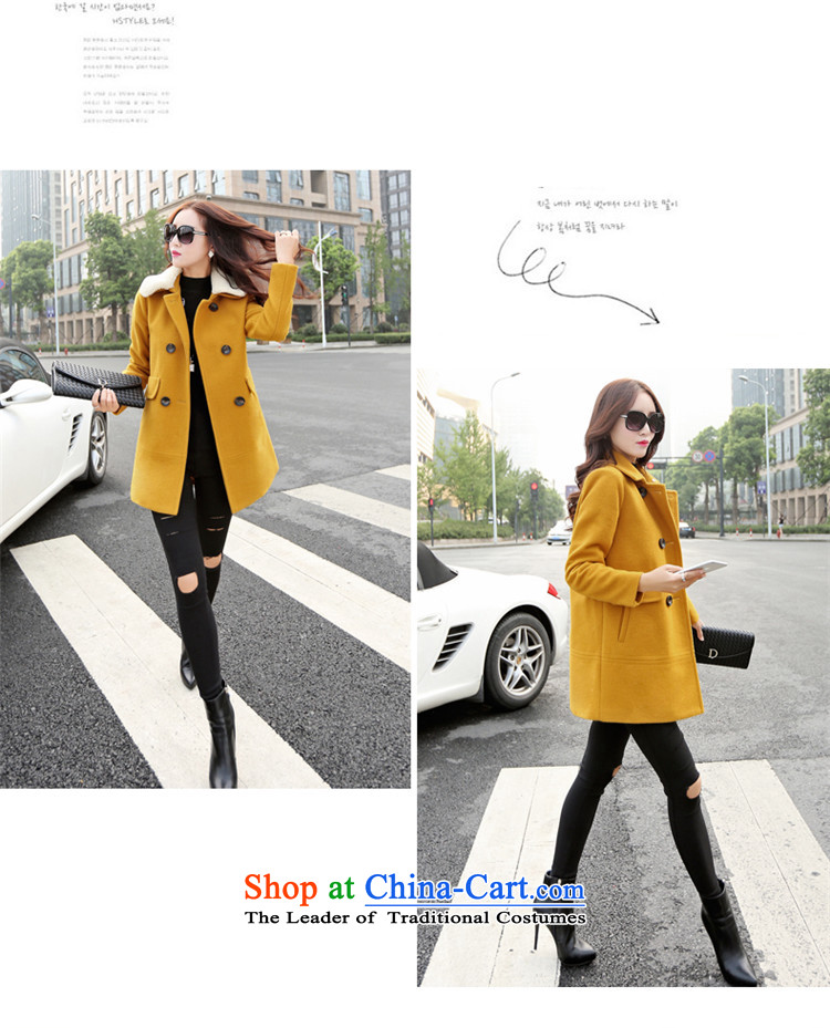 The law was in Dili Qi 2015 autumn and winter new Korean thick Lamb Wool reverse collar double-jacket loose video gross? thin, long (A type a wool coat female green XXL picture, prices, brand platters! The elections are supplied in the national character of distribution, so action, buy now enjoy more preferential! As soon as possible.