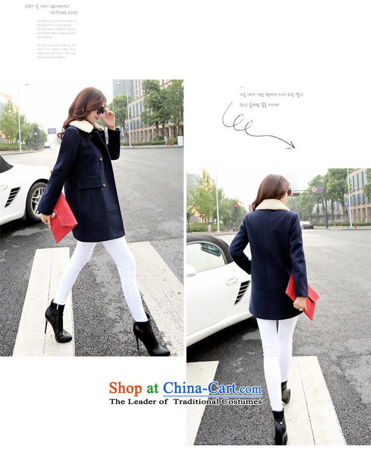 The law was in Dili Qi 2015 autumn and winter new Korean thick Lamb Wool reverse collar double-jacket loose video gross? thin, long (A type a wool coat female green XXL picture, prices, brand platters! The elections are supplied in the national character of distribution, so action, buy now enjoy more preferential! As soon as possible.