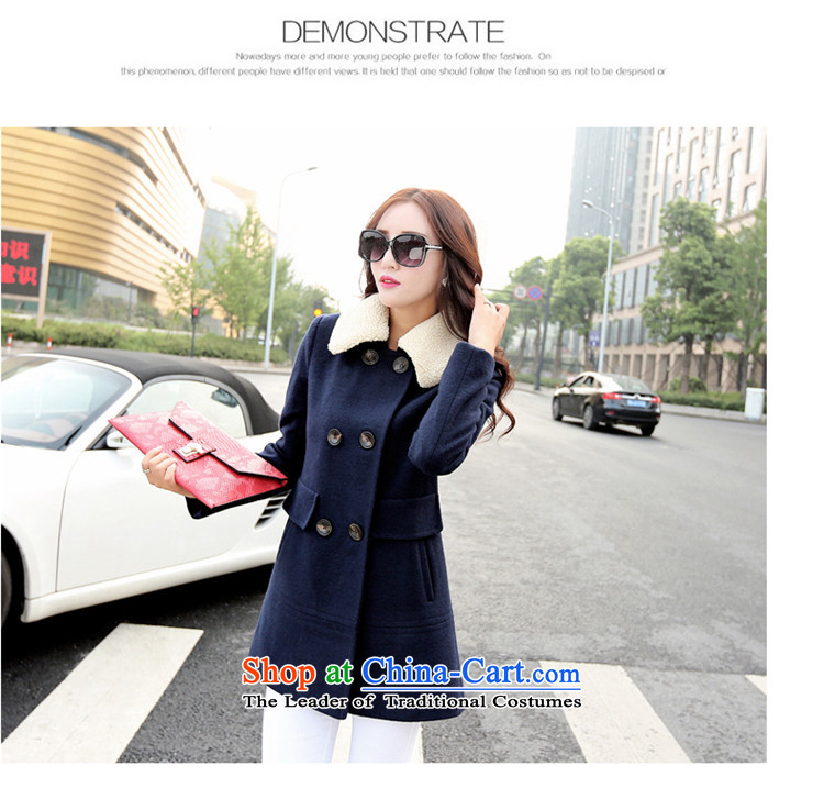 The law was in Dili Qi 2015 autumn and winter new Korean thick Lamb Wool reverse collar double-jacket loose video gross? thin, long (A type a wool coat female green XXL picture, prices, brand platters! The elections are supplied in the national character of distribution, so action, buy now enjoy more preferential! As soon as possible.