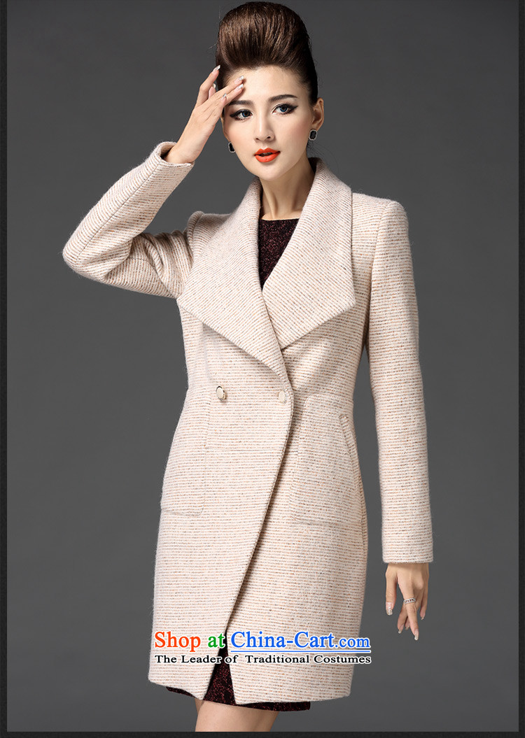 Meath Yang original estimates should be 2015 autumn and winter new products long-sleeved double-Sau San larger women's gross apricot color jacket? S picture, prices, brand platters! The elections are supplied in the national character of distribution, so action, buy now enjoy more preferential! As soon as possible.