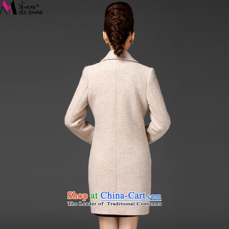 Meath Yang original estimates should be 2015 autumn and winter new products long-sleeved double-Sau San larger women's gross apricot overcoat S? m missshine Yang (Cisco) , , , shopping on the Internet