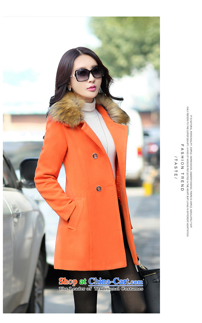 The law was in Dili Qi 2015 autumn and winter new Korean Sau San video thin nagymaros for long thick hair? coats female double-a large mm thick coat female orange 08 with high wool collar XXL picture, prices, brand platters! The elections are supplied in the national character of distribution, so action, buy now enjoy more preferential! As soon as possible.
