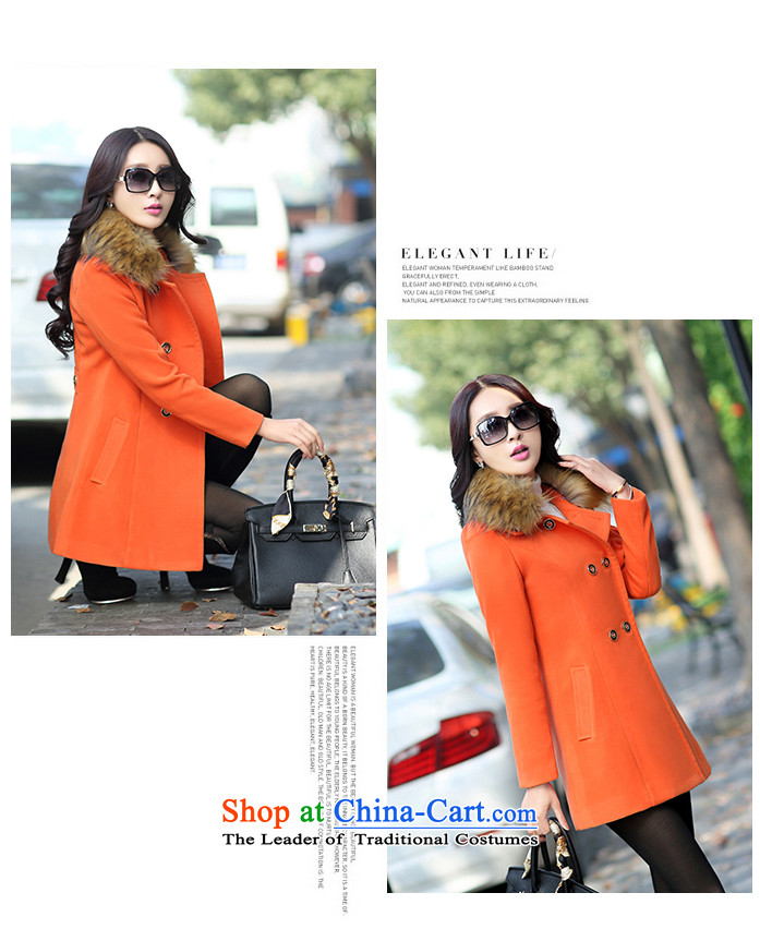 The law was in Dili Qi 2015 autumn and winter new Korean Sau San video thin nagymaros for long thick hair? coats female double-a large mm thick coat female orange 08 with high wool collar XXL picture, prices, brand platters! The elections are supplied in the national character of distribution, so action, buy now enjoy more preferential! As soon as possible.